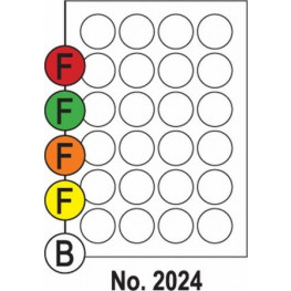 Etikety SOTO 2024, červené, kruhové priemer 40 mm