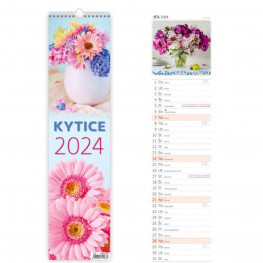 Kalendár nástenný dlhý Kytice 2024