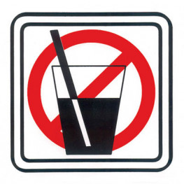 Piktogram zákaz s nápojom