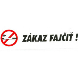 Nálepka "Zákaz fajčiť" 3,5x12cm