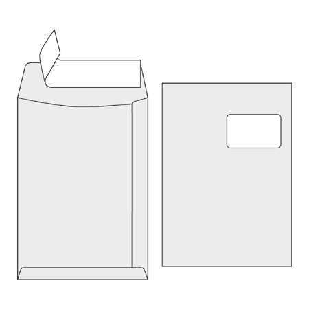 Obálky C4 s okienkom samolepiace s páskou