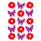 Nálepky Magic 6438 kvety a motýle z filcu 3D